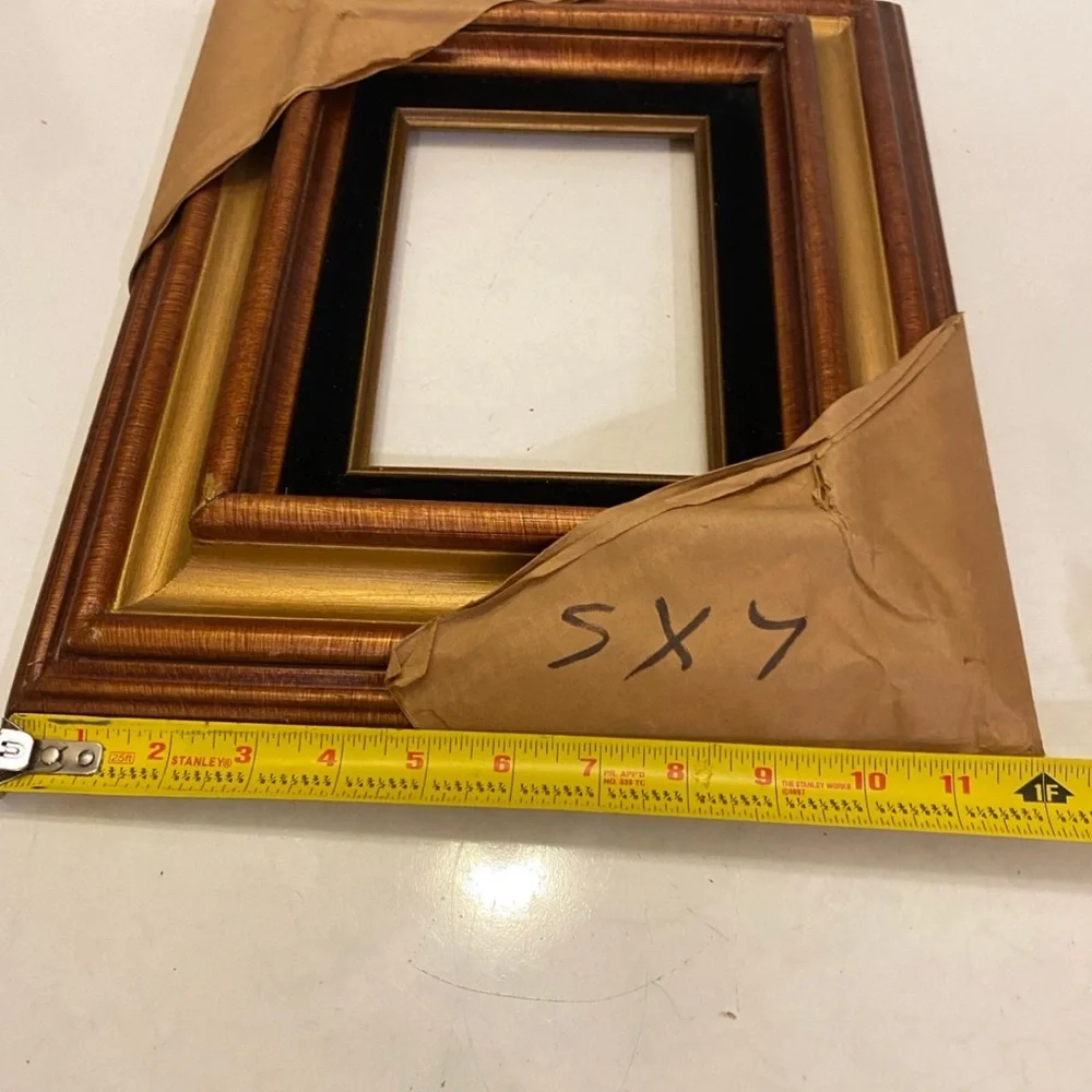 Wooden picture frame no glass. 5 X 7